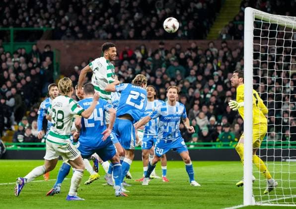 Auston Trusty of Celtic scores with a header to give Celtic a 4-2 lead. Celtic v Utrecht, UEFA Europa League, Group Stage, Football, Celtic Park, Glasgow, UK - 29 Jan 2026Glasgow Celtic Park United Kingdom EDITORIAL USE ONLY No use with unauthorised audio, video, data, fixture lists, club league logos or live services. Online in-match use limited to 120 images, no video emulation. No use in betting, games or single club league player publications. Copyright: xStuartxWallace Shutterstockx 16445870ax