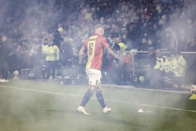 DEVENTER - Victor Edvardsen of Go Ahead Eagles during the UEFA Europa League match between Go Ahead Eagles and Sporting Braga at De Adelaarshorst on January 29, 2026, in Deventer, Netherlands. VINCENT JANNINK ANP UEFA Europa League 2025-2026 xVIxANPxSportx xxANPxIVx 549054663 originalFilename: 549054663.jpg