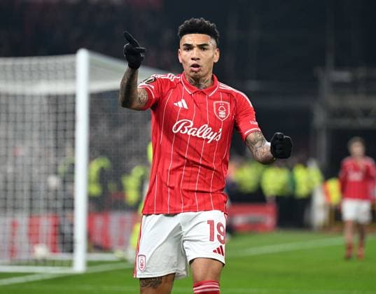 Igor Jesus of Nottingham Forest celebrates after scoring the team s second goal Nottingham Forest v Ferencvaros, UEFA Europa League, Group Stage, Football, City Ground, Nottingham, UK - 29 Jan 2026Nottingham City Ground United Kingdom EDITORIAL USE ONLY No use with unauthorised audio, video, data, fixture lists, club league logos or live services. Online in-match use limited to 120 images, no video emulation. No use in betting, games or single club league player publications. Copyright: xAnnaxGowthorpe Shutterstockx 16445882aa
