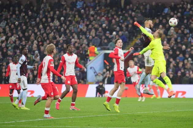 Aston Villa v Salzburg, Europa League Tyrone Mings of Aston Villa scores their second goal during the Europa League match between Aston Villa and Salzburg at Villa Park, Birmingham, UK on 29 January 2026. Birmingham Villa Park West Midlands UK Editorial use only , Copyright: xAlunxRobertsx PSI-23649-0041