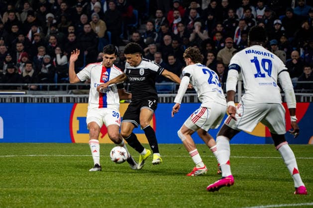 OL - PAOK à Décines-Charpieu le 29 janvier 2026. Nicolas Liponne MAXPPP - Décines-Charpieu 29 01 2026 Match de football entre l Olympique Lyonnais (OL) et PAOK Salonique dans le cadre de la 8e journée de ligue Europa au stade de Lyon Groupama Stadium, à Décines-Charpieu, le 29 janvier 2026. Football match between Olympique Lyonnais (OL) and PAOK Thessaloniki as part of the eighth matchday of the Europa League at the Groupama Stadium in Lyon, Décines-Charpieu, on January 29, 2026. Décines-Charpieu Auvergne Rhône-Alpes France  Copyright: xMAXPPPxNicolasxLiponnex NLP202601295459 NLP202601295459