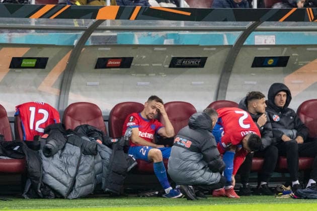January,28, 2026, UEFA EUROPA LEAGUE, League phase, Matchday 8, FCSB vs Fenerbahce, Bucharest, National Arena Stadium 27 Darius Olaru upset on the bench because he was replaced