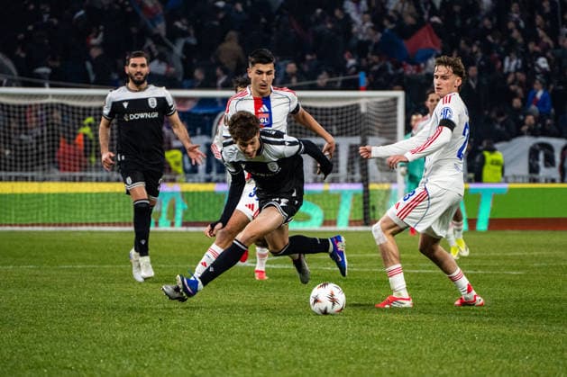 OL - PAOK à Décines-Charpieu le 29 janvier 2026. Nicolas Liponne MAXPPP - Décines-Charpieu 29 01 2026 Match de football entre l Olympique Lyonnais (OL) et PAOK Salonique dans le cadre de la 8e journée de ligue Europa au stade de Lyon Groupama Stadium, à Décines-Charpieu, le 29 janvier 2026. Football match between Olympique Lyonnais (OL) and PAOK Thessaloniki as part of the eighth matchday of the Europa League at the Groupama Stadium in Lyon, Décines-Charpieu, on January 29, 2026. Décines-Charpieu Auvergne Rhône-Alpes France  Copyright: xMAXPPPxNicolasxLiponnex NLP202601295468 NLP202601295468
