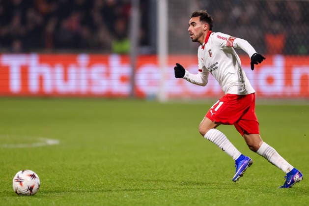 DEVENTER, NETHERLANDS - JANUARY 29: Ricardo Horta of SC Braga dribbles with the ball during the UEFA Europa League 2025 26 League Phase MD8 match between Go Ahead Eagles and SC Braga at Stadion De Adelaarshorst on January 29, 2026 in Deventer, Netherlands. (Photo by Rene Nijhuis) SPO  Copyright: xRenexNijhuis