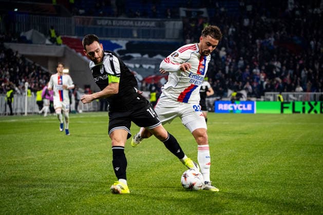 OL - PAOK à Décines-Charpieu le 29 janvier 2026. Nicolas Liponne MAXPPP - Décines-Charpieu 29 01 2026 Ruben Kluivert lors du match de football entre l Olympique Lyonnais (OL) et PAOK Salonique dans le cadre de la 8e journée de ligue Europa au stade de Lyon Groupama Stadium, à Décines-Charpieu, le 29 janvier 2026. Football match between Olympique Lyonnais (OL) and PAOK Thessaloniki as part of the eighth matchday of the Europa League at the Groupama Stadium in Lyon, Décines-Charpieu, on January 29, 2026. Décines-Charpieu Auvergne Rhône-Alpes France  Copyright: xMAXPPPxNicolasxLiponnex NLP202601295481 NLP202601295481
