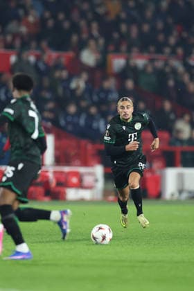 Nottingham Forest v Ferencvarosi TC UEFA Europa League Äaebrails Makreckis of Ferencvaros during the UEFA Europa League match at the City Ground, Nottingham 29 01 2026 UK Newspapers OUT Copyright: xAndyxSumnerx FIL-22875-0060