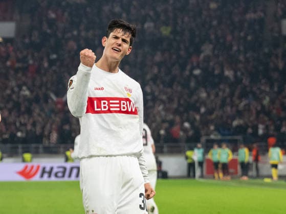 Goal for 3 2 by Chema Andreas VfB Stuttgart, 30 , Cheers, Goal celebration GER, VfB Stuttgart vs BSC Young Boys Bern, Football, UEFA Europa League, Men, Matchday 8, Season 2025 2026, 29 01 2026, GER, VfB Stuttgart vs BSC Young Boys Bern, Football, UEFA Europa League, Men, Matchday 8, Season 2025 2026, 29 01 2026 Stuttgart Copyright: xEibner-Pressefoto WolfgangxFrankx EP_WFK