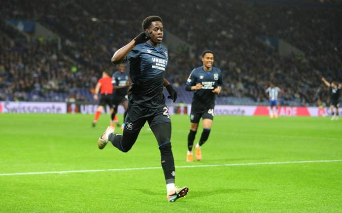 POR: Porto v Rangers, Europa League, 29 January 2026 Rangers Djeidi Gassama celebrates heading in to make it 1-0 Porto Portugal Copyright: xDanxWestwellx xSportPix.org.ukx