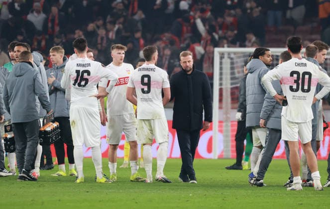 29 01 26 VfB Stuttgart Young Boys Bern Germany, Stuttgart, 29 01 2026, Football, UEFA Europa League, Season 2025 2026, VfB Stuttgart Young Boys Bern VFB Coach Sebastian Hoeneß center, No 9 Ermedin Demirovic