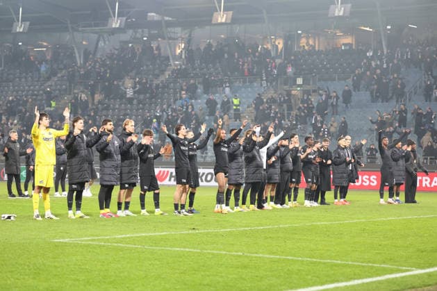 SOCCER - UEFA EL, Sturm vs Brann GRAZ,AUSTRIA,29.JAN.26 - SOCCER - UEFA Europa League, SK Sturm Graz vs SK Brann Bergen. Image shows the rejoicing of Sturm.  GEPAxpictures xChrisxBauer