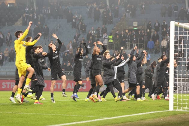 SOCCER - UEFA EL, Sturm vs Brann GRAZ,AUSTRIA,29.JAN.26 - SOCCER - UEFA Europa League, SK Sturm Graz vs SK Brann Bergen. Image shows the rejoicing of Sturm.  GEPAxpictures xChrisxBauer