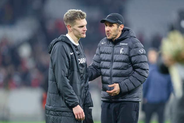 Matthias Ginter SC Freiburg and coach Julian Schuster SC Freiburg look dejected, UEFA Europa League 2025 26 League Phase MD8, LOSC Lille v SC Freiburg, Stade Pierre Mauroy on January 29, 2026 in Lille, France Photo by Marco Steinbrenner DeFodi Images Matthias Ginter SC Freiburg and coach Julian Schuster SC Freiburg look dejected, UEFA Europa League 2025 26 League Phase MD8, LOSC Lille v SC Freiburg, Stade Pierre Mauroy, January 29, 2026 in Lille, France Photo by Marco Steinbrenner DeFodi Images