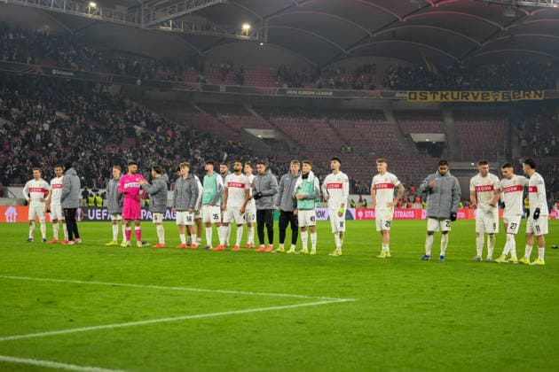 Soccer, UEFA Europa League, 20260129, VfB Stuttgart BSC Young Boys Bern In the picture Stuttgart final cheer in front of fans Stuttgart MHP Arena Baden Württemberg Germany Copyright: Passion2Press MarkusxFischerx