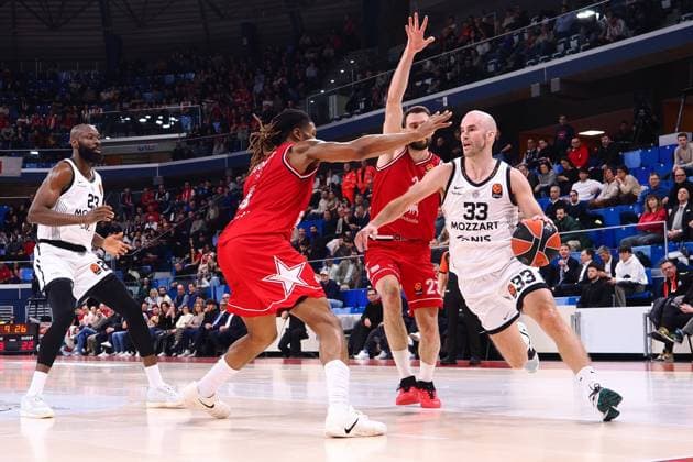 Nick Calathes (Partizan Mozzart Bet Belgrade) during EA7 Emporio Armani Milano vs Partizan Belgrado, Basketball Euroleague match in Assago (MI), Italy, January 29 2026  Copyright: xSavinoxPaolella IPAxSportx xipa-agency.netx xx IPA_70721711 IPA_Agency_IPA70721711