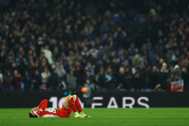 SOCCER - UEFA EL, Aston Villa vs RBS BIRMINGHAM,ENGLAND,29.JAN.26 - SOCCER - UEFA Europa League, Aston Villa FC vs Red Bull Salzburg. Image shows the disappointment of Tim Trummer (RBS).  GEPAxpictures xMichaelxZemanek