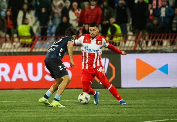 Crvena zvezda v Celta Vigo - UEFA Europa League BELGRADE, SERBIA - JANUARY 29: Nemanja Radonjic (49) of Crvena zvezda in action during the UEFA Europa League Week 8 football match between Crvena zvezda and Celta Vigo at Red Star Stadium in Belgrade, Serbia on January 29, 2026. Filip Stevanovic Anadolu Belgrade Serbia. Editorial use only. Please get in touch for any other usage.  Copyright: x2026xAnadoluxFilipxStevanovicx