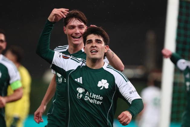 UEFA Europa League, Panathinaikos FC vs AS Roma - Vicente Taborda of Panathinaikos celebrate after scoring the 1-0 during the UEFA Europa League league phase matchday 8 soccer match between Panathinaikos FC and AS Roma held at Olympic Athletic Center of Athens in Athens, Greece, 29 January 2026. IMAGO ONE INCH PRODUCTIONS ATHENS Greece Copyright: xOnexInchxProductionsx 6830657