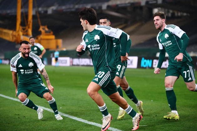 UEFA Europa League, Panathinaikos FC vs AS Roma - Vicente Taborda of Panathinaikos celebrate after scoring the 1-0 during the UEFA Europa League league phase matchday 8 soccer match between Panathinaikos FC and AS Roma held at Olympic Athletic Center of Athens in Athens, Greece, 29 January 2026. IMAGO ONE INCH PRODUCTIONS ATHENS Greece Copyright: xOnexInchxProductionsx 6830542