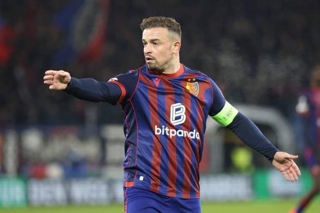 FC Basel Viktoria Pilsen Xherdan Shaqiri FC Basel 29 01 2026 Stadion St Jakob Park Basel, SWITZERLAND, Season 2025 2026 Men Soccer UEFA Europa League FC Basel Viktoria Pilsen Xherdan Shaqiri FC Basel