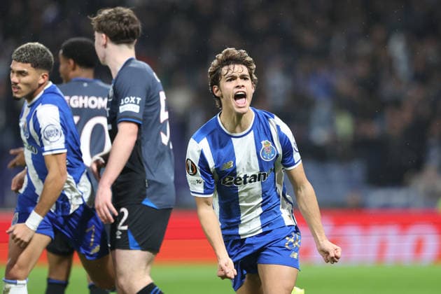 Porto, 29 01 2026 - FC Porto hosted Rangers at stadium do Dragao in a match for the 8th round of Europa League 2025 26. Rodrigo Mora celebrates the 1-1; (Catarina Morais Kapta+) KATA3287 Porto Stadium do Dragao Portugal Copyright: xCatarinaxMoraisx xKapta+x