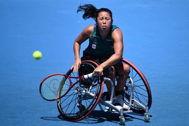 TENNIS AUSTRALIAN OPEN, Yui Kamiji of Japan in action during the women™s wheelchair singles semifinal against Xiaohui Li of Cina on day 13 of the 2026 Australian Open tennis tournament at Melbourne Park in Melbourne, Friday, January 30, 2026. ( NO ARCHIVING MELBOURNE VICTORIA AUSTRALIA  Copyright: xJOELxCARRETTx 20260130169267681600