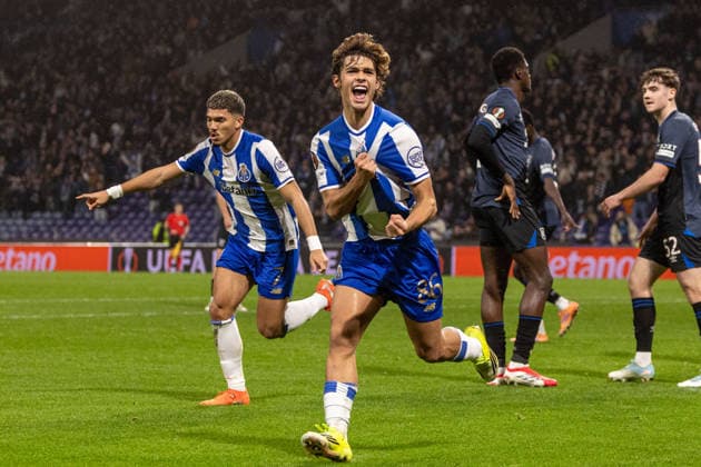 FC Porto Vs Rangers FC in Porto, Portugal - 29 Jan 2026 FC Porto s player Rodrigo Mora celebrates a goal during the match between FC Porto and Rangers FC for the UEFA Europe League at Dragon Stadium. Final score FC Porto 3 - 1 Rangers FC. Porto Portugal Copyright: xDiogoxBaptistax xSOPAxImagesx DB_FCPRRANGERSUEFA_0022