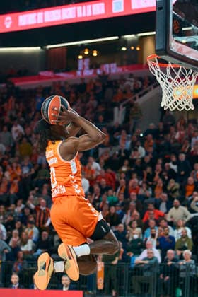Valencia basket Vs Maccabi Rapyd Tel Aviv in Valencia - 29 Jan 2026 Brancou Badio of Valencia basket seen in action during the Euroleague Regular Season Round 25 between Valencia basket and Maccabi Rapyd Tel Aviv at Roig Arena Stadium. Valencia basket 94 - 83 Maccabi Rapyd Tel Aviv Valencia Spain Copyright: xGermanxVidalxPoncex xSOPAxImagesx sport_29126_00333