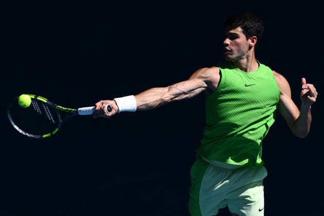 Tennis, Australian Open, Day 13, Men's semi-final, Alcaraz - Zverev
