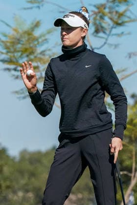 January 29, 2026, Orlando, Florida, USA: Nelly Korda waves to the gallery after putting the 9th green during the first round of the 2026 Hilton Grand Vacations Tournament of Champions at Lake Nona Golf & Country Club. Orlando USA - ZUMAw109 20260129_fap_w109_005 Copyright: xDebbyxWongx