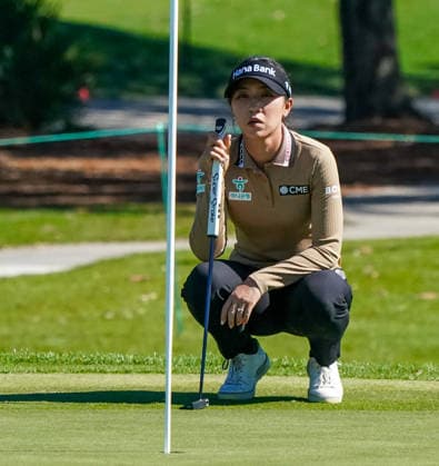 January 29, 2026, Orlando, Florida, USA: Lydia Ko lines up a putt on the 9th green during the first round of the 2026 Hilton Grand Vacations Tournament of Champions at Lake Nona Golf & Country Club. Orlando USA - ZUMAw109 20260129_fap_w109_009 Copyright: xDebbyxWongx