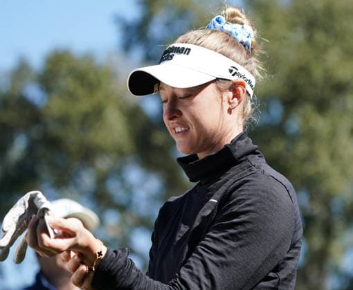 January 29, 2026, Orlando, Florida, USA: Nelly Korda speaks to the media on the 9th green during the first round of the 2026 Hilton Grand Vacations Tournament of Champions at Lake Nona Golf & Country Club. Orlando USA - ZUMAw109 20260129_fap_w109_010 Copyright: xDebbyxWongx