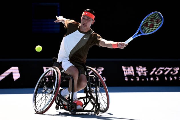 TENNIS AUSTRALIAN OPEN, Tokito Oda of Japan in action during the men™s wheelchair singles semifinal against Gustavo Fernandez of Argentina on day 13 of the 2026 Australian Open tennis tournament at Melbourne Park in Melbourne, Friday, January 30, 2026. ( NO ARCHIVING MELBOURNE VICTORIA AUSTRALIA  Copyright: xJAMESxROSSx 20260130119027518990