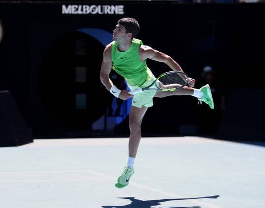 Carlos Alcaraz ESP , Australian Open 2026 Melbourne Park, Melbourne, Victoria, Australia Copyright: xJuergenxHasenkopfx