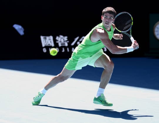 Carlos Alcaraz ESP , Australian Open 2026 Melbourne Park, Melbourne, Victoria, Australia Copyright: xJuergenxHasenkopfx