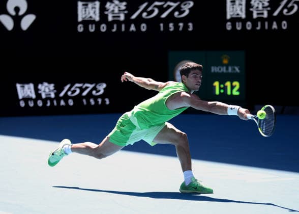 Carlos Alcaraz ESP , Australian Open 2026 Melbourne Park, Melbourne, Victoria, Australia Copyright: xJuergenxHasenkopfx
