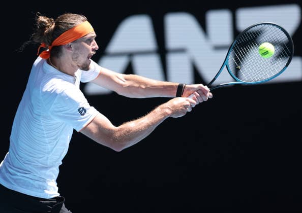 January 30, 2026, Melbourne, Victoria, Australia: ALEXANDER ZVEREV of Germany during the match against C. Alcaraz of Spain in the semifinal of Australian Open, Melbourne, Australia. Melbourne Australia - ZUMAc278 20260130_zsp_c278_033 Copyright: xMarcinxCholewinskix