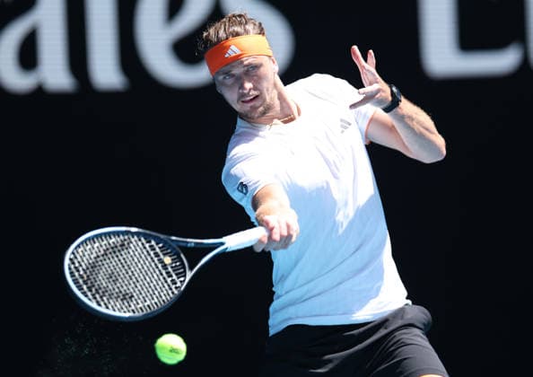 January 30, 2026, Melbourne, Victoria, Australia: ALEXANDER ZVEREV of Germany during the match against C. Alcaraz of Spain in the semifinal of Australian Open, Melbourne, Australia. Melbourne Australia - ZUMAc278 20260130_zsp_c278_034 Copyright: xMarcinxCholewinskix