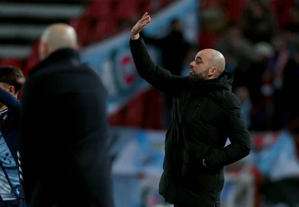 (260130) -- BELGRADE, Jan. 30, 2026 -- Celta s head coach Claudio Giraldez gestures during the UEFA Europa League football match between Crvena Zvezda and Celta Vigo in Belgrade, Serbia, on Jan. 29, 2026. (Photo by Xinhua) (SP)SERBIA-BELGRADE-FOOTBALL-UEFA EUROPA LEAGUE-CRVENA ZVEZDA VS CELTA PredragxMilosavljevic 