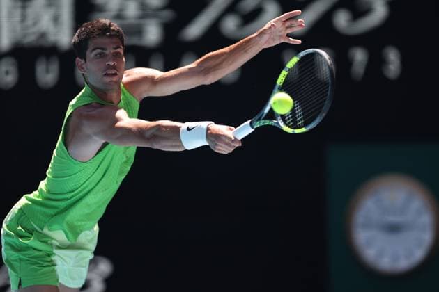 Carlos Alcaraz during his Semi-final match Australian Open tennis tournament, Day Thirteen, Melbourne Park, Australia - 30 Jan 2026Melbourne Melbourne Park Victoria (VIC) Australia  Copyright: xEllaxLing Shutterstockx 16455617d