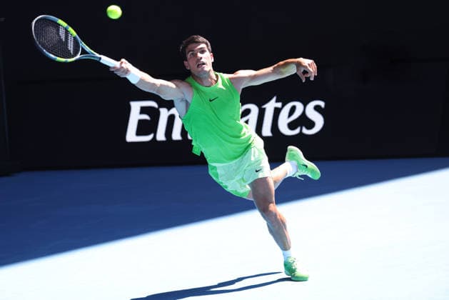 Carlos Alcaraz, ESP, during semifinals at 2026 Australian Open in Melbourne, 30 01 2026