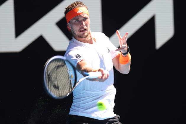 Alexander Zverev, GER, during semifinals at 2026 Australian Open in Melbourne, 30 01 2026
