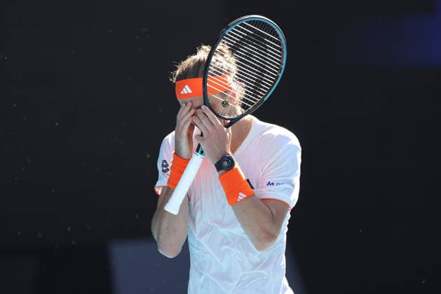 Alexander Zverev, GER, during semifinals at 2026 Australian Open in Melbourne, 30 01 2026