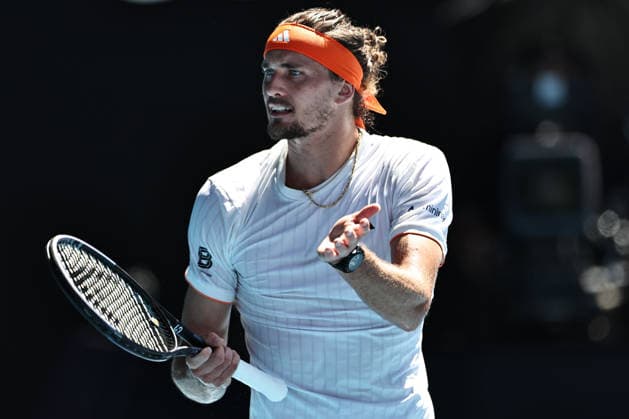 Alexander Zverev, GER, during semifinals at 2026 Australian Open in Melbourne, 30 01 2026