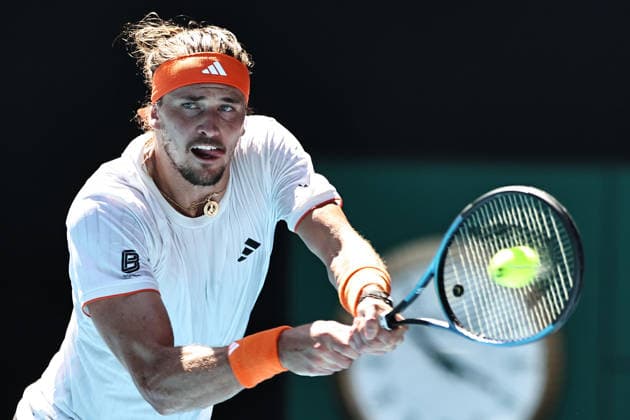 Alexander Zverev, GER, during semifinals at 2026 Australian Open in Melbourne, 30 01 2026