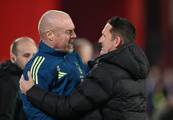 Sean Dyche manager of Nottingham Forest greets Robbie Keane manager of Ferencvaros Nottingham Forest v Ferencvaros, UEFA Europa League, Group Stage, Football, City Ground, Nottingham, UK - 29 Jan 2026Nottingham City Ground United Kingdom EDITORIAL USE ONLY No use with unauthorised audio, video, data, fixture lists, club league logos or live services. Online in-match use limited to 120 images, no video emulation. No use in betting, games or single club league player publications. Copyright: xAnnaxGowthorpe Shutterstockx 16445882am