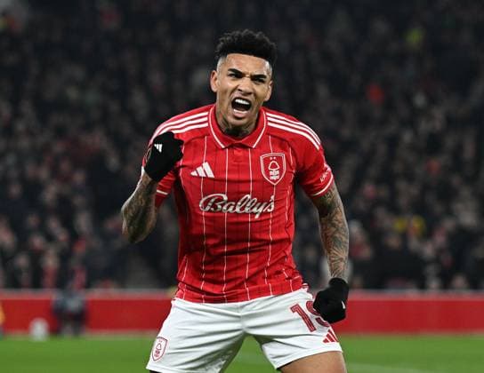 Igor Jesus of Nottingham Forest celebrates after scoring the team s second goal Nottingham Forest v Ferencvaros, UEFA Europa League, Group Stage, Football, City Ground, Nottingham, UK - 29 Jan 2026Nottingham City Ground United Kingdom EDITORIAL USE ONLY No use with unauthorised audio, video, data, fixture lists, club league logos or live services. Online in-match use limited to 120 images, no video emulation. No use in betting, games or single club league player publications. Copyright: xAnnaxGowthorpe Shutterstockx 16445882br