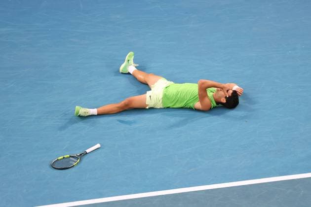 Carlos Alcaraz win his Semi-final match Australian Open tennis tournament, Day Thirteen, Melbourne Park, Australia - 30 Jan 2026Melbourne Melbourne Park Victoria (VIC) Australia  Copyright: xRachelxBach Shutterstockx 16455618af