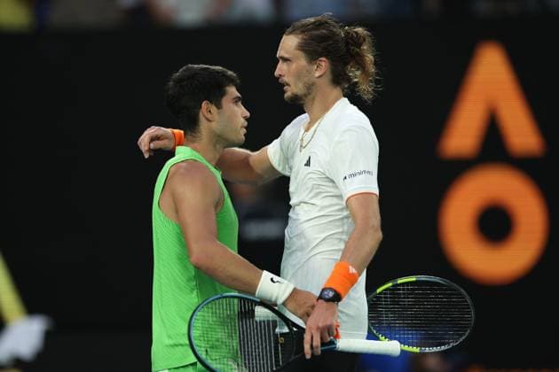 Carlos Alcaraz win his Semi-final match against Alexander Zverev Australian Open tennis tournament, Day Thirteen, Melbourne Park, Australia - 30 Jan 2026Melbourne Melbourne Park Victoria (VIC) Australia  Copyright: xEllaxLing Shutterstockx 16455617bb