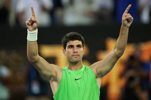 Carlos Alcaraz win his Semi-final match Australian Open tennis tournament, Day Thirteen, Melbourne Park, Australia - 30 Jan 2026Melbourne Melbourne Park Victoria (VIC) Australia  Copyright: xEllaxLing Shutterstockx 16455617bs