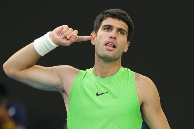 Carlos Alcaraz, ESP, during semifinals at 2026 Australian Open in Melbourne, 30 01 2026